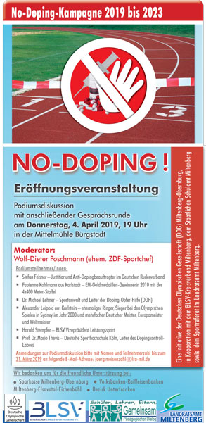 No-Doping Kampagne 2019 bis 2023